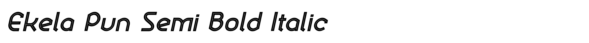 Ekela Pun Semi Bold Italic image